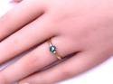 9ct Yellow Gold Emerald & Diamond Ring