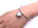 Silver Heart Charm Full Bangle