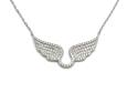 Silver CZ Angel Wings Necklet