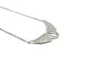 Silver CZ Angel Wings Necklet