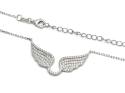 Silver CZ Angel Wings Necklet