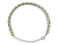 Silver Peridot & CZ Bracelet