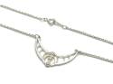 Silver Freshwater Pearl Nouveau Style Necklet