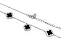 Silver Onyx & CZ Multi Cover Necklet