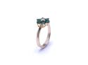 9ct Yellow Gold Emerald & Diamond Cluster Ring