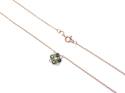 9ct Emerald & Diamond Cluster Pendant & Chain