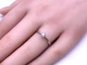 9ct White Gold Zircon Solitaire Ring