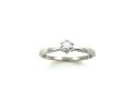 9ct White Gold Zircon Solitaire Ring