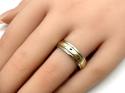 9ct Yellow Gold Patterned Wedding Ring