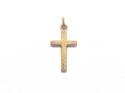 9ct Yellow Gold Patterned Cross