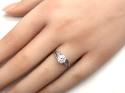 9ct White Gold CZ Solitaire Ring