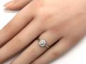 9ct White Gold CZ Flower Ring