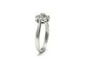 9ct White Gold CZ Flower Ring