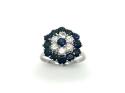 18ct Sapphire & Diamond Cluster Ring