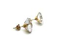 9ct Yellow Gold CZ Solitaire Earrings