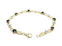 9ct Yellow Gold Sapphire & Diamond Bracelet