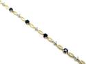 9ct Yellow Gold Sapphire & Diamond Bracelet