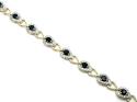 9ct Yellow Gold Sapphire & Diamond Bracelet