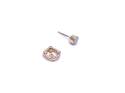 9ct Yellow Gold Opal & Diamond Stud Earrings