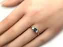 18ct Sapphire & Diamond 3 Stone Ring