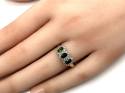 9ct Yellow Gold Diopside & Diamond Ring