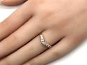 9ct Yellow Gold CZ Wishbone Ring