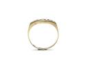 9ct Yellow Gold CZ Wishbone Ring