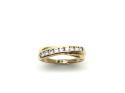 9ct Yellow Gold CZ Crossover Ring