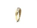 9ct Yellow Gold CZ Crossover Ring