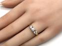 9ct Yellow Gold CZ 3 Stone Ring