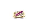 9ct Yellow Gold Ruby & Diamond Ring