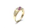 9ct Yellow Gold Ruby & Diamond Ring