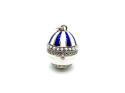 Silver Pearl & Marcasite Enamel Egg Pendant