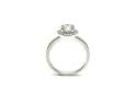 Silver Round CZ Halo Cluster Ring