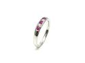 Silver Ruby & CZ Eternity Ring