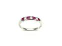 Silver Ruby & CZ Eternity Ring