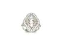 Silver CZ Art Deco Style Cluster Ring