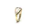 9ct Gold 3 Colour Twisted Ring