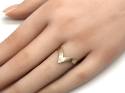 9ct Yellow Gold Patterned Wishbone Ring