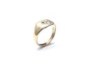 9ct Yellow Gold Diamond Signet Ring