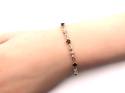 9ct Yellow Gold Sapphire & Diamond Bracelet 7 inch