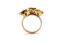 14ct Yellow Gold Stone Set Flower Ring