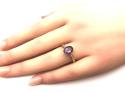 9ct Iolite And Diamond Solitaire Ring