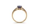 9ct Iolite And Diamond Solitaire Ring