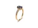 9ct Iolite And Diamond Solitaire Ring