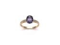 9ct Iolite And Diamond Solitaire Ring