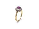 18ct Pink Sapphire & Diamond Cluster