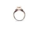 14ct Pearl & Diamond Solitaire Ring