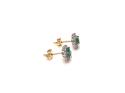 18ct Emerald and Diamond Cluster Earrings