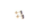 9ct Yellow Gold Tanzanite & Diamond Stud Earrings